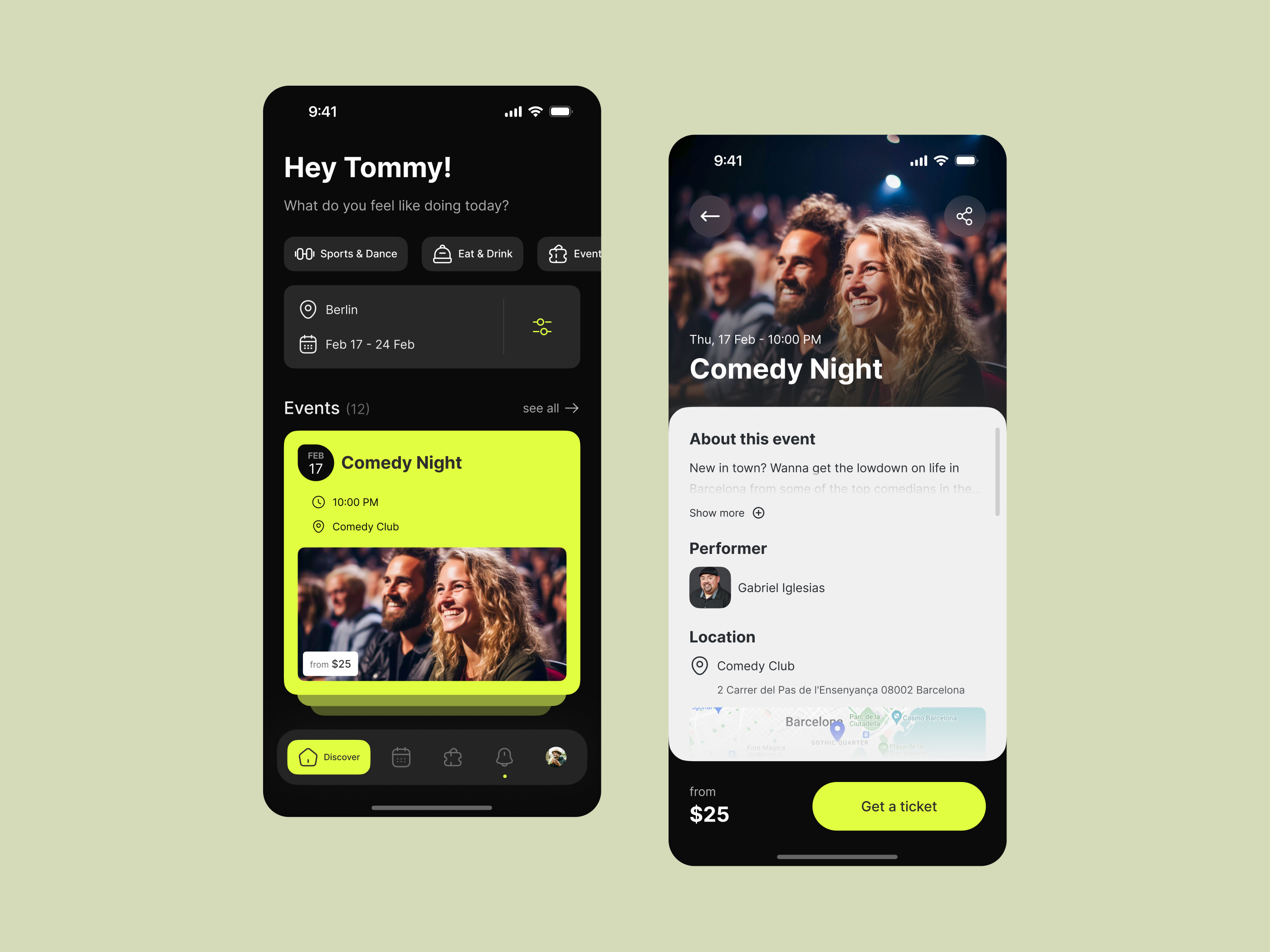 Event manager - Mobile app app book event buy ticket clean comedy dailyshot designideas event event manager interface mobile mobile app ticket ui uidesigner user experience ux webdesign
