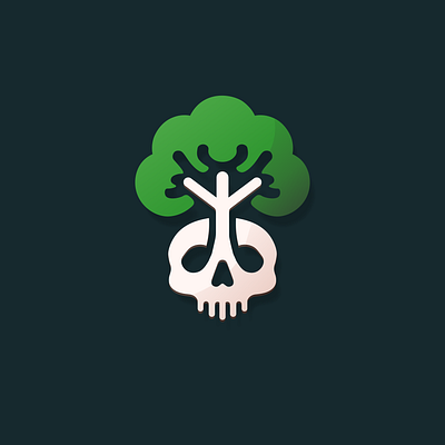 Tree skull logo abstract branding design graphic design icon illustration logo minimal minimalist simple skull symbol tree ui vector