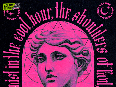 Under the Radar foals gothic music neon pink poster renaissance roman sculpture type