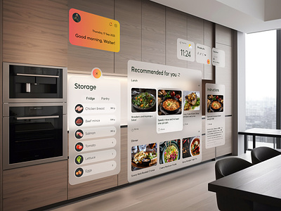 Culinary AR Immersive Experience ar augmented reality design futuristic home tech innovation interface modern smart appliances smart device smart kitchen spatial computing ui ux