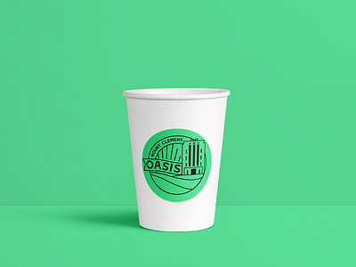 Logo Design for Mount Clemens Social District brand design branding colorful cup design line drawing logo design round sticker social district sticker