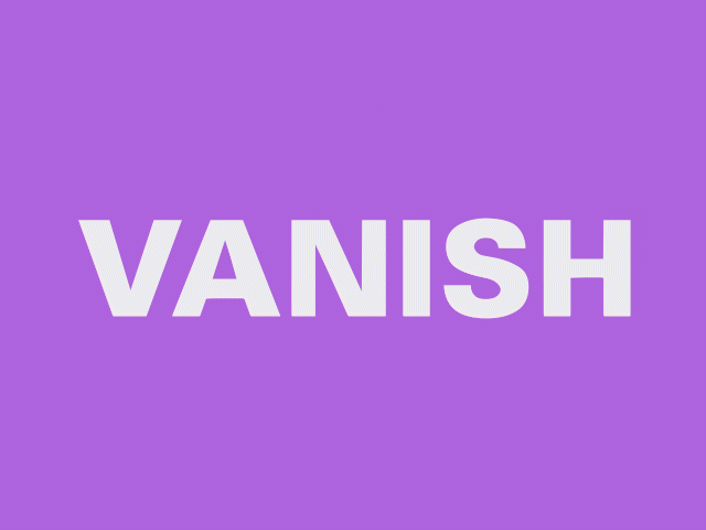 Vanish Word Animation animation graphic design motion graphics