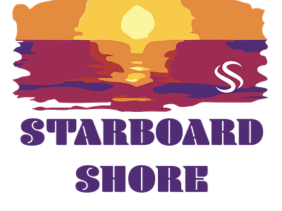 Starboard Shore Graphic Sunset adobe branding design graphic design illustration logo vector