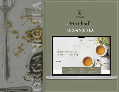 PureLeaf Organic Tea : Landing page animation branding coffee graphic design landingpage organic organictea tea ui website