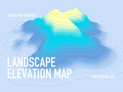 3D Landscape Elevation Map Backgrounds 3d 3d illustration 3d render abstract background c4d cinema 4d elevation elevation map generative generative graphic gradient hike illustration landscape mountains topo topographic travel wallpaper