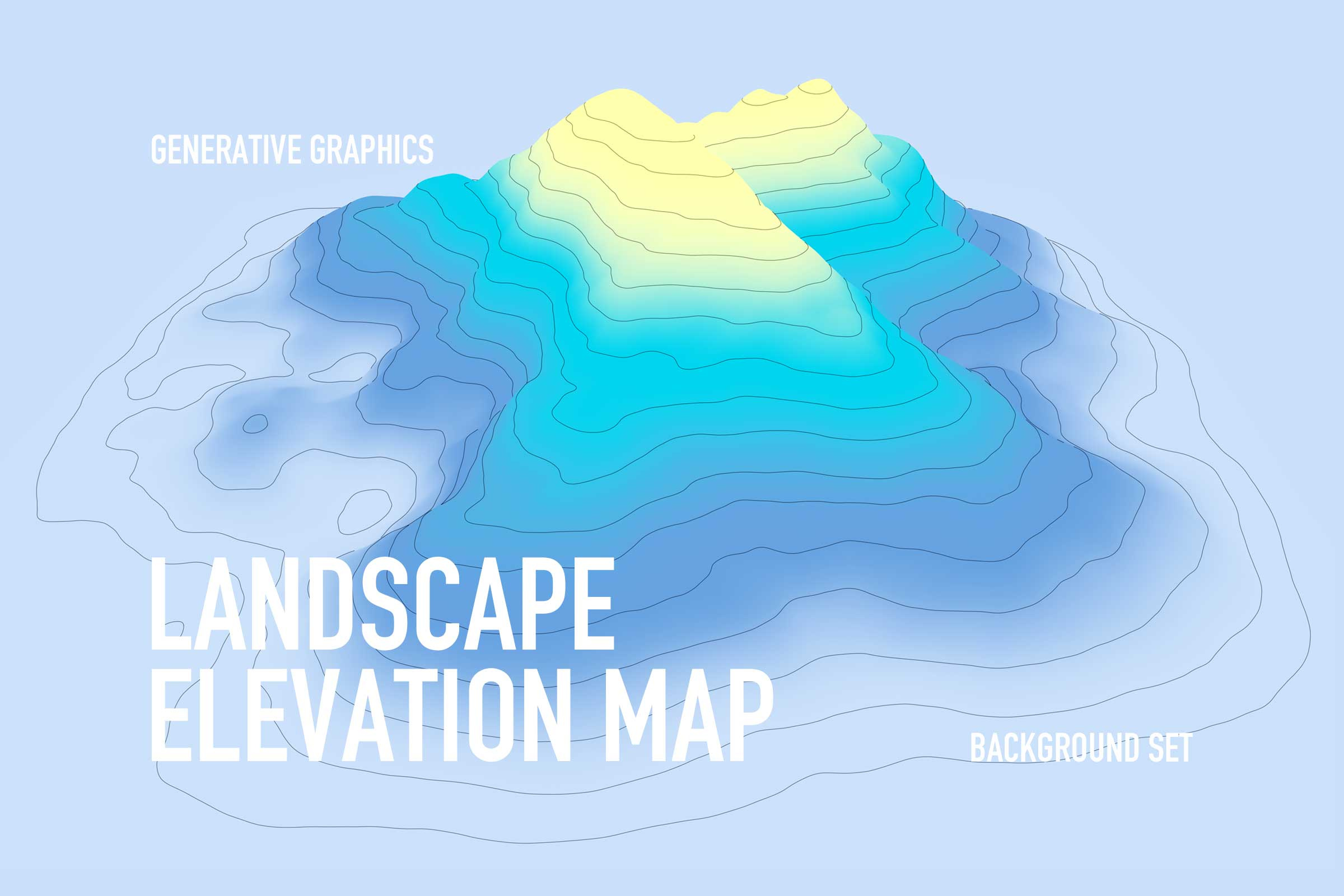 Example of 3D Landscape Elevation Map Backgrounds