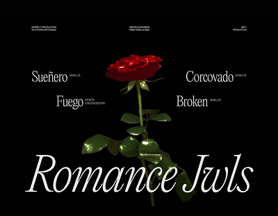 Romance Jwls agency design jewelry landing page design ui uidesign ux web website