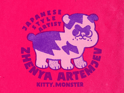 Zhenya Artemjev Japanese Style Artist artist branding cute design dog doodle fun illustration illustrator japanese japanese style kawaii kawaii dog