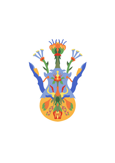 Vasija y flores II design illustration