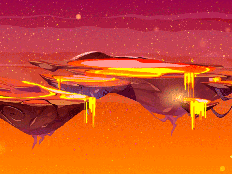 Fire planets background for slot game after effects fire planet