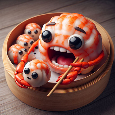 Cannibal Food Comic Art ai generated image animal illustration animal illustration art artwork cannibal art cannibal food character design design illustration