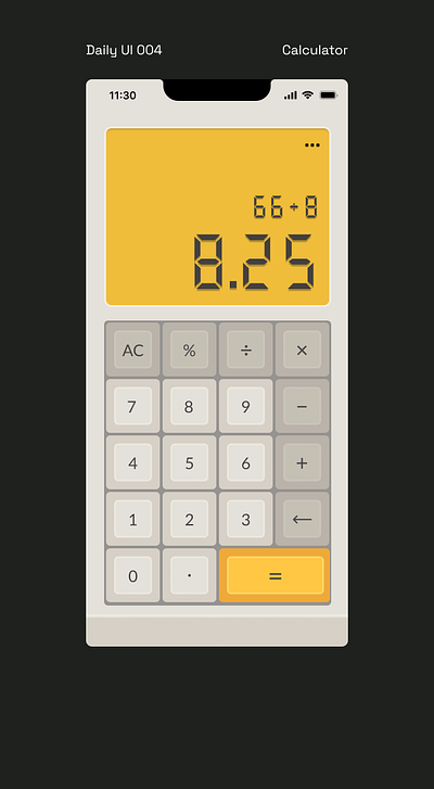 Daily UI 004- Calculator