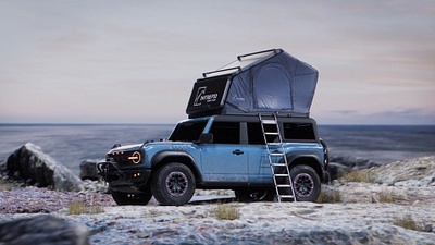 Intrepid Tents Product Renders 3d c4d cinema 4d outdoors render spline truck web