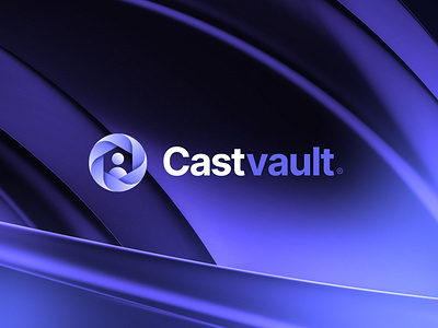 Castvault © Logo 3d branding clean design graphic design illustration logo minimal ui vector