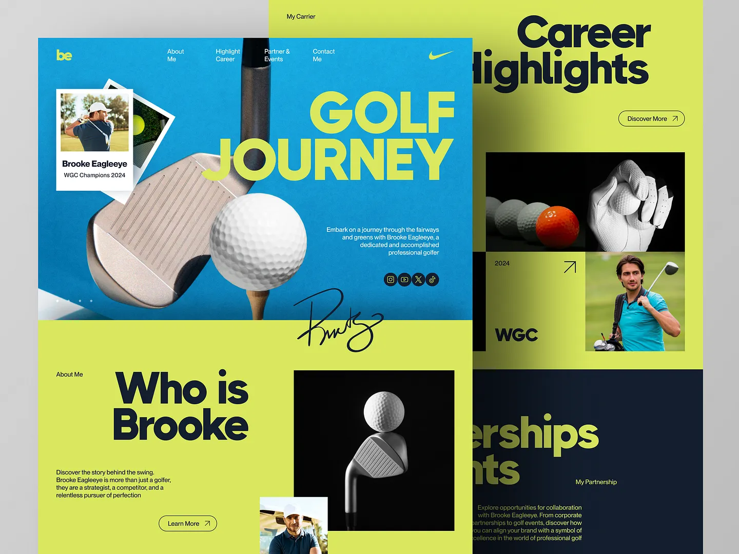 Dynamic Golf Club Website Design for Athletes