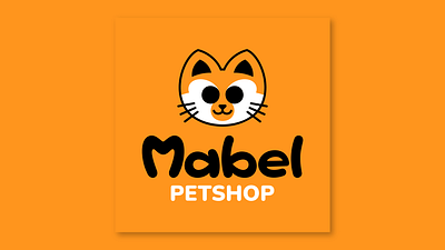 Mabel Petshop Logo brand branding cat design dribbble flat flat design illustration illustrator lettering new orange petshop vector