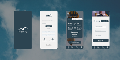 Flight App Mock Design design graphic design logo ui ux