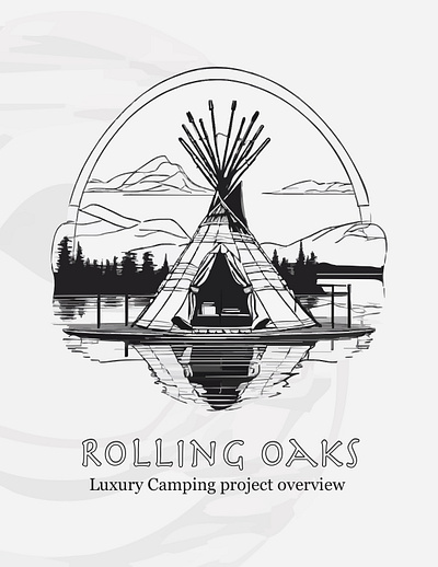 rolling oaks ranch design illustration line art