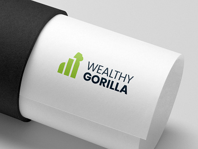 Wealth Gorilla Logo black chart gorilla green investment wealth