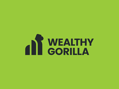 Wealth Gorilla Logo black chart gorilla green investment wealth