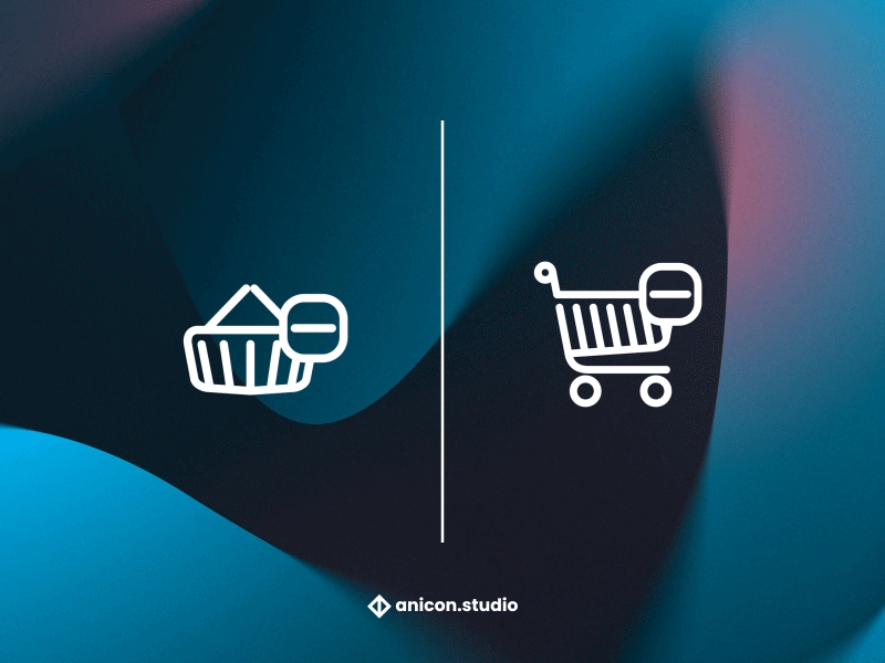 Removed from Shopping cart - basket anicon animated logo business design graphic design icon illustration json lottie motion graphics shopping ui