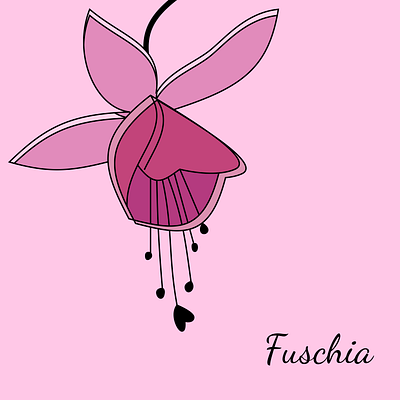 Figbruary: Feb 28 - Fuschia figma illustration