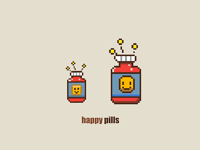 happy pills medication pixel art pixel design pixel logos pixel person pixel pills