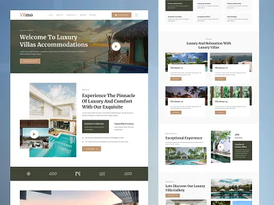 Villa & Resort Landing Page Website Design creative agency design digital agency figma home layout homepage landing page landing page ui resort room templates ui villa website agency