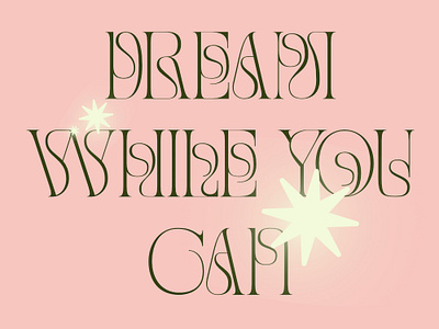 Dream While You Can beauty font branding classic font classy font decorative font design display font elegant font feminine font font fonts graphic design logotype quote type typography unique font