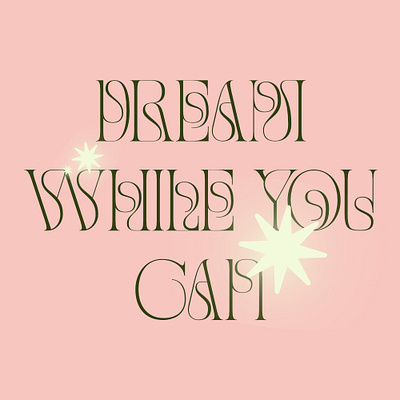 Dream While You Can beauty font branding classic font classy font decorative font design display font elegant font feminine font font fonts graphic design logotype quote type typography unique font
