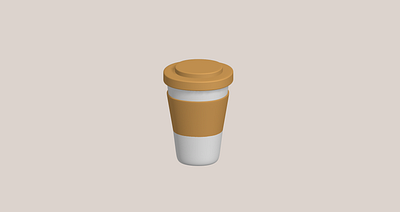 3D Coffe Cup 3d animation branding graphic design logo ui