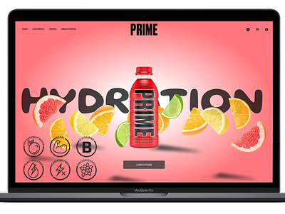 Web Design - PRIME Drinks (Redesign) app design caroussel design inspiration design trends digital experience graphic design product responsive design ui web design