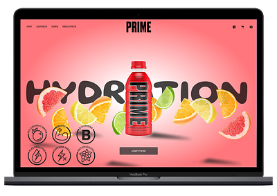 Web Design - PRIME Drinks (Redesign) app design caroussel design inspiration design trends digital experience graphic design product responsive design ui web design
