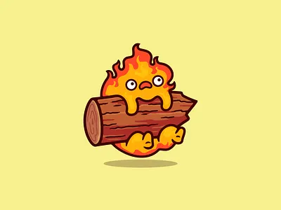 Calcifer Illustration cartoon character cute illustration mascot vector
