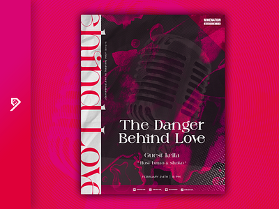 Podcast Poster | The Danger Behind Love design graphic design minimalist podcast poster podcast poster podcast design