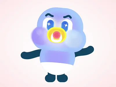 Baby Shaking animation design baby blink character characterdesign cute dance eye illustration motion motion animation pacifier shake