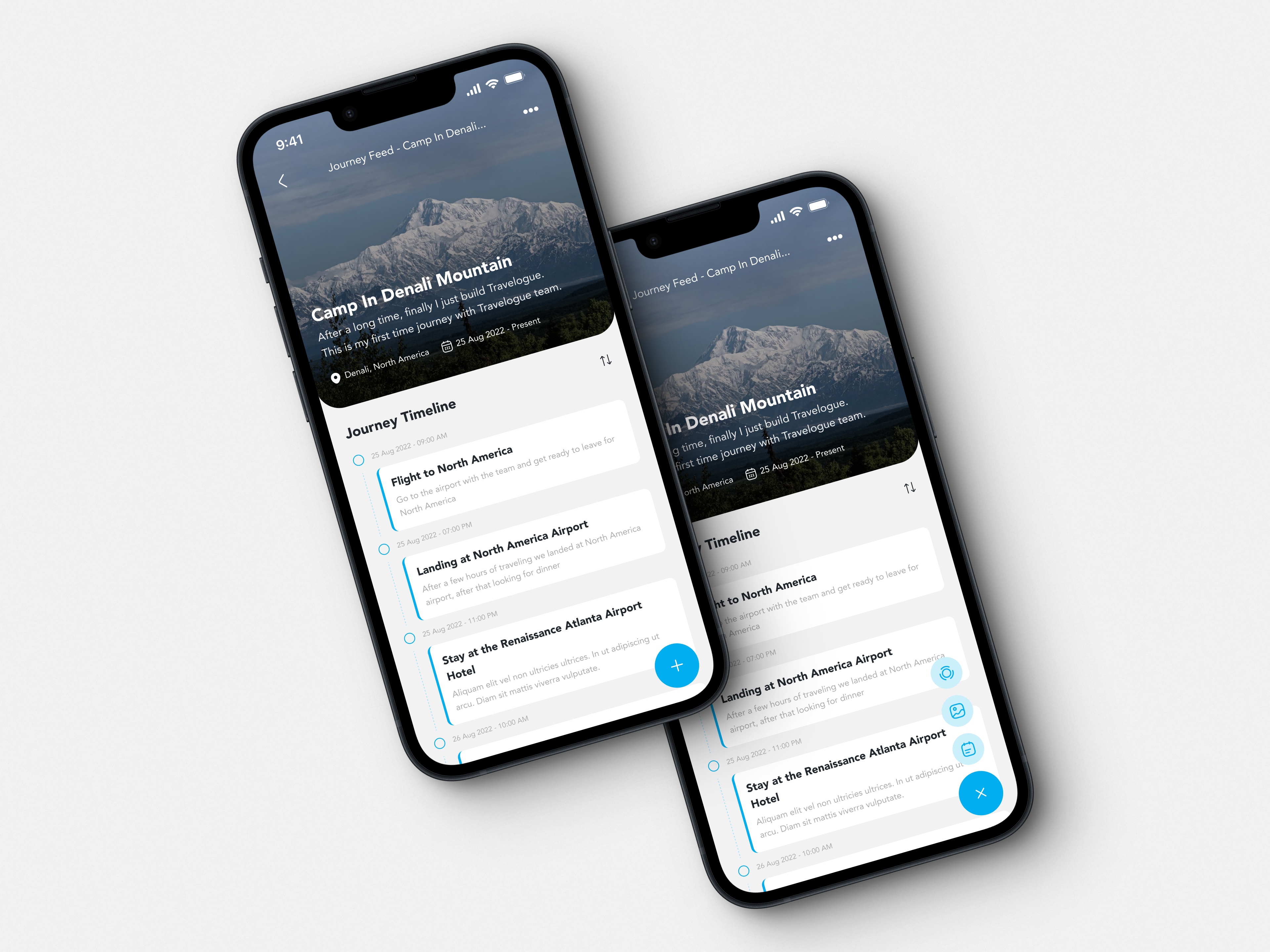 Travelogue - Trip Plan Detail Page after effect animation blue micro interaction travel trip ui ui motion ux design