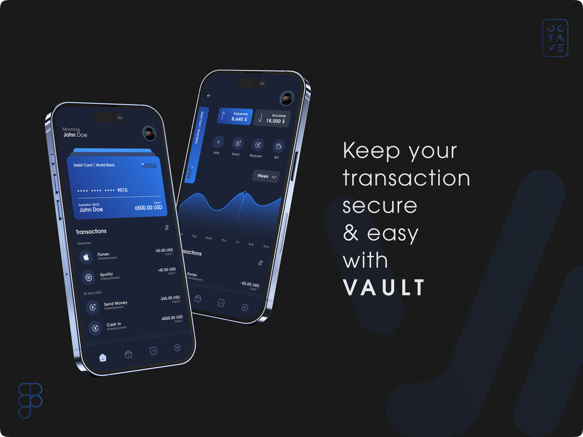 VAULT digital wallet app - UI Exploration app branding concept design digital wallet e wallet mobile app mobile ui money transaction app secure app ui ui design user interface ux design wallet app