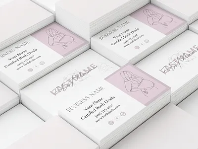 Doula Line Drawn Business Card Design birth companion birth professional business card business card canva business card double sided business card doula business card etsy business card fertile optimism pregnant woman send owl sketch business card united states usa designer