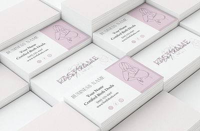 Doula Line Drawn Business Card Design birth companion birth professional business card business card canva business card double sided business card doula business card etsy business card fertile optimism pregnant woman send owl sketch business card united states usa designer