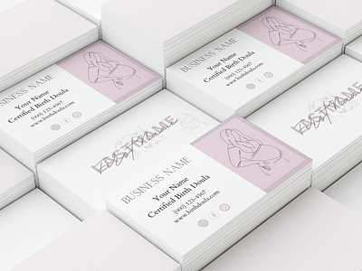 Doula Line Drawn Business Card Design birth companion birth professional business card business card canva business card double sided business card doula business card etsy business card fertile optimism pregnant woman send owl sketch business card united states usa designer