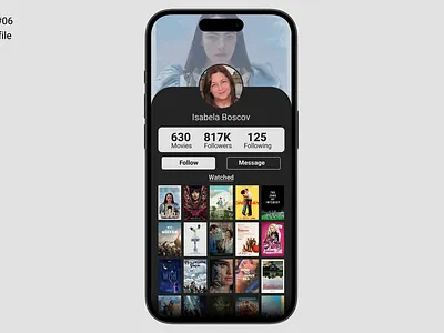 Daily UI #06 - User Profile daily ui dailyui design figma letterboxd movies ui user profile