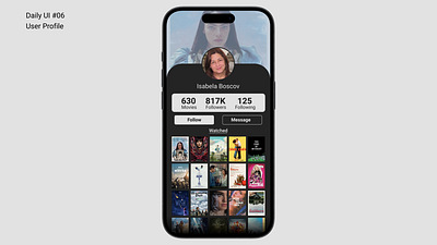 Daily UI #06 - User Profile daily ui dailyui design figma letterboxd movies ui user profile