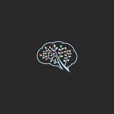 Tree Brain logo design with tree connect design brain tree logo leaf brain tree brain logo