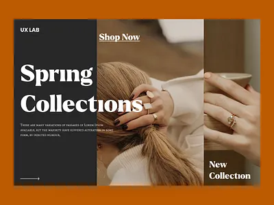 Hero section for Jewellery Landing page. brandidentity creativeshowcase digitalart dribbbleshot elegance fashionjewelry herosection interactivedesign jewelrydesign jewelryphotography landingpage luxuryjewelry moderndesign onlineshopping responsivedesign scrollingeffects typography userexperiencedesign webdesigninspiration