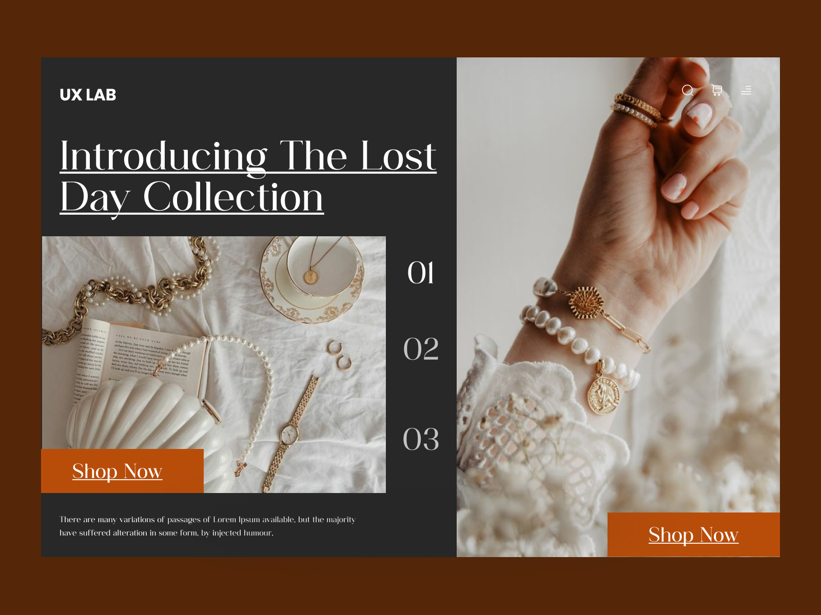Hero section for Jewellery Landing page. by Farzana Akter on Dribbble