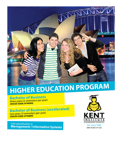 Kent Institute flyer design branding graphic design