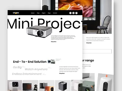mini projector landing page design. compactdesign designinspiration digitalcommerce dribbbleshot dribbbleshowcase gadgetdesign homeentertainment innovativetech landingpage miniprojector onlineshopping portabletech projectiontechnology responsivedesign techgadgets techinnovation techui userexperience visualdesign webdesign