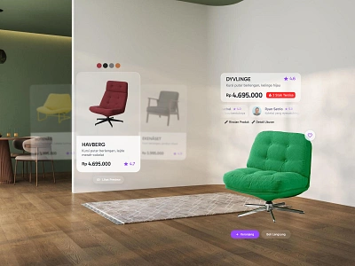 Furniture e-Commerce - Spatial Design apple vision pro apps ar furniture home decor ikea indonesia mobile apps spatial spatial design uiux vr web design