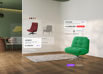 Furniture e-Commerce - Spatial Design apple vision pro apps ar furniture home decor ikea indonesia mobile apps spatial spatial design uiux vr web design